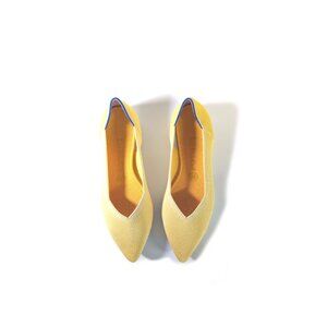Size 8.5 Rothy’s Sunshine Points - Retired Yellow Sunshine Womens Pointed Flats